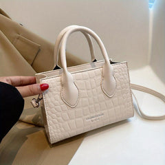 Crocodile Pattern Tote Bag Top Handle Crossbody Bag Women's Handbag