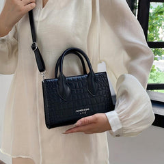 Crocodile Pattern Tote Bag Top Handle Crossbody Bag Women's Handbag