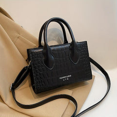 Crocodile Pattern Tote Bag Top Handle Crossbody Bag Women's Handbag