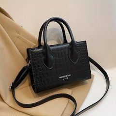 Crocodile Pattern Tote Bag Top Handle Crossbody Bag Women's Handbag