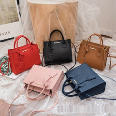 Litchi Pattern Handbags Crossbody Bag Top Handle Square Purse