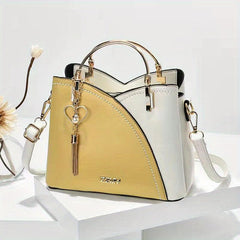 Stylish Crossbody Bag with Tassel Decor and Top Ring for Women