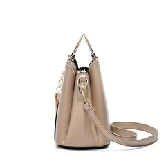 Stylish Crossbody Bag with Tassel Decor and Top Ring for Women