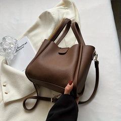 Minimalist All Match Satchel Bag Solid Shoulder Bag For Work