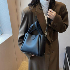 Minimalist All Match Satchel Bag Solid Shoulder Bag For Work