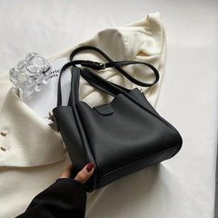 Minimalist All Match Satchel Bag Solid Shoulder Bag For Work