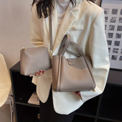 Minimalist All Match Satchel Bag Solid Shoulder Bag For Work