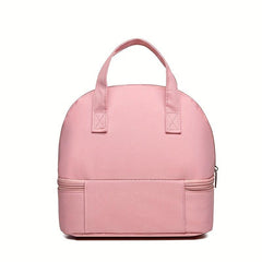 Insulated Lunch Box Bag Double Deck Bento Cooler Bag Water Resistant Handbag