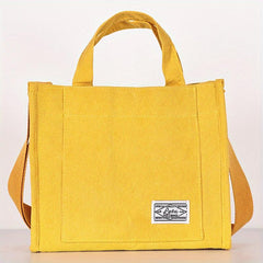 Corduroy Tote Bag Preppy Style Student Shoulder Bag Work & Travel