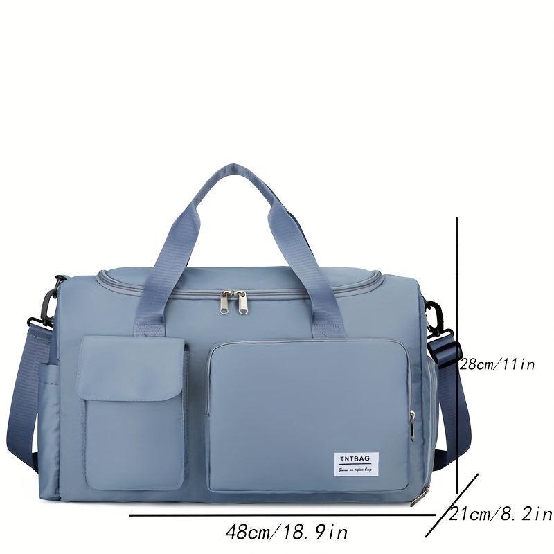 Large Capacity Weekender Travel Bag - Dry/Wet Separation Gym Duffle Bag