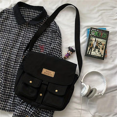 Casual Minimalist Messenger Shoulder Bag Solid Crossbody Bag