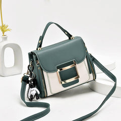 Casual PU Leather Purse Top Handle Flap Shoulder Bag