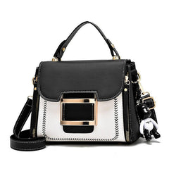 Casual PU Leather Purse Top Handle Flap Shoulder Bag