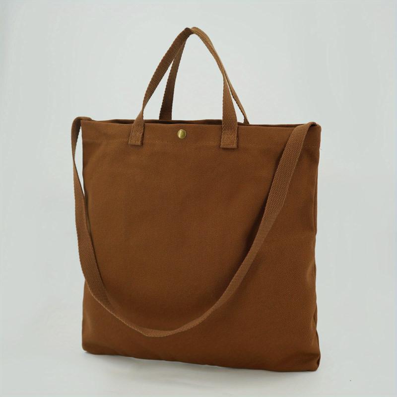 Vintage Solid Shoulder Bag All Match Preppy School Book Bag Women's Handbag