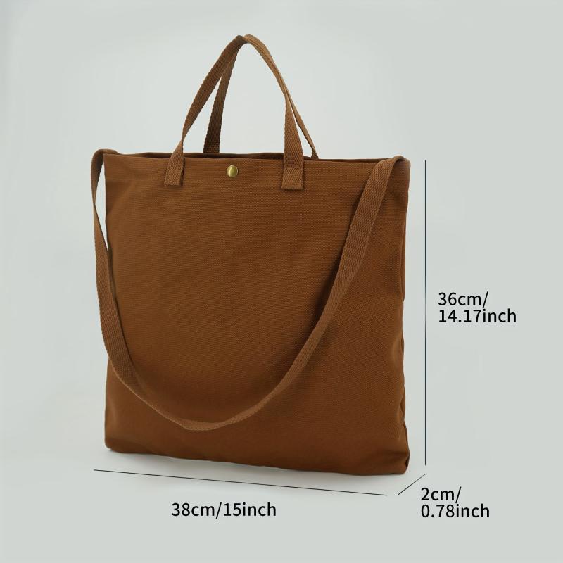 Vintage Solid Shoulder Bag All Match Preppy School Book Bag Women's Handbag