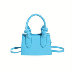 Mini Square Handbag With Knotted Handle Crossbody Bag