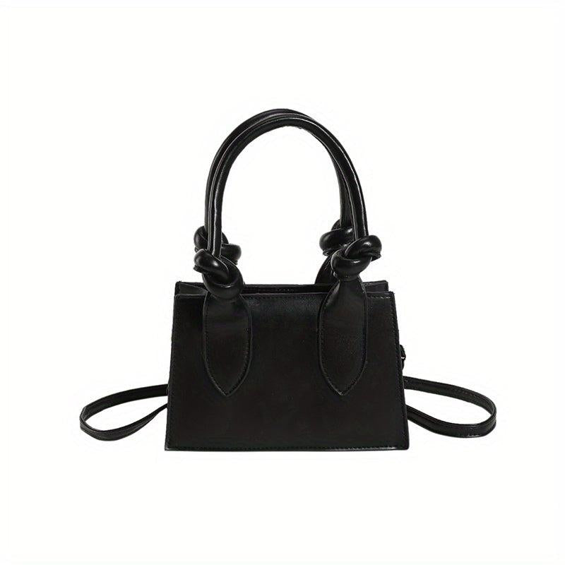 Mini Square Handbag With Knotted Handle Crossbody Bag