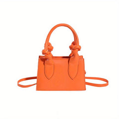 Mini Square Handbag With Knotted Handle Crossbody Bag