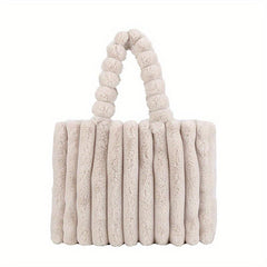 Plush Tote Chain Crossbody Bag Fluffy Satchel Purse