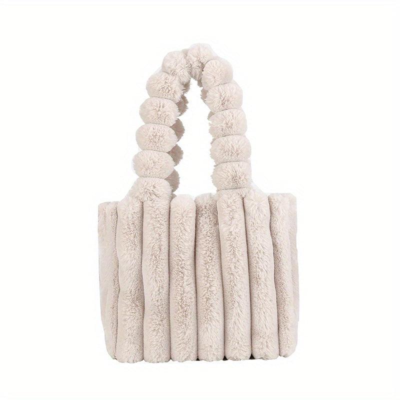 Plush Tote Chain Crossbody Bag Fluffy Satchel Purse
