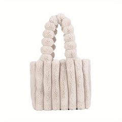 Plush Tote Chain Crossbody Bag Fluffy Satchel Purse
