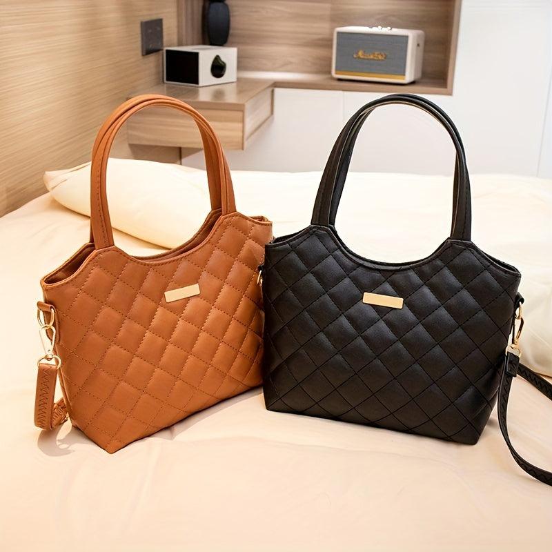 Argyle Quilted Crossbody Bag Satchel Purse