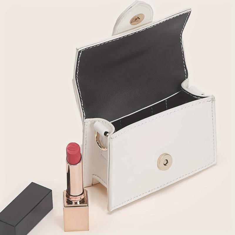 Solid Mini Crossbody Bag Square Purses