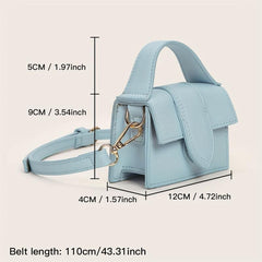 Solid Mini Crossbody Bag Square Purses