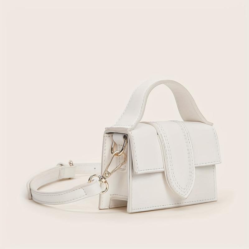 Solid Mini Crossbody Bag Square Purses
