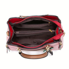 Women's Leather Crossbody Top Handle Satchel Purse
