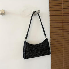 Plaid Pattern Shoulder Bag Stylish Baguette Bag Underarm Bag