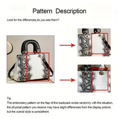 Crocodile Pattern Crossbody Bag Satchel for Women