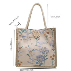 Flower Pattern Satchel Bag Multifunctional Handbag