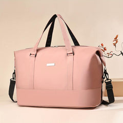 Large Capacity Weekender Tote Bag PU Leather Waterproof Luggage