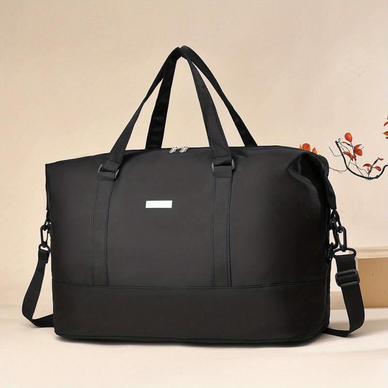 Large Capacity Weekender Tote Bag PU Leather Waterproof Luggage
