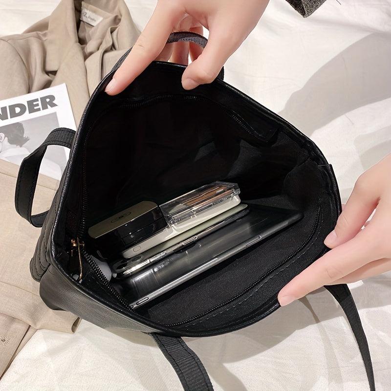 Crocodile Pattern Tote Bag Women's PU Leather Handbag Quilted Shoulder Bag