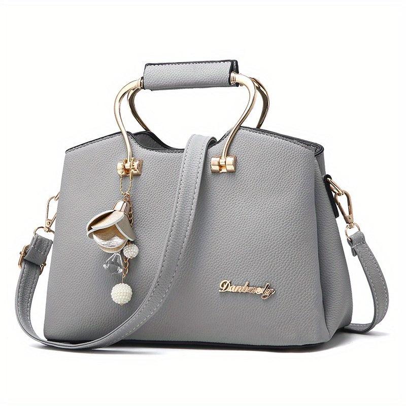 Classic Style PU Leather Satchel Purse Crossbody Bag