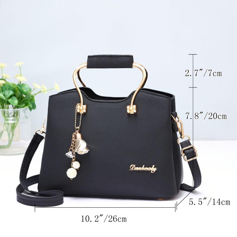 Classic Style PU Leather Satchel Purse Crossbody Bag