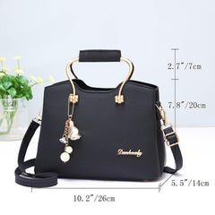 Classic Style PU Leather Satchel Purse Crossbody Bag