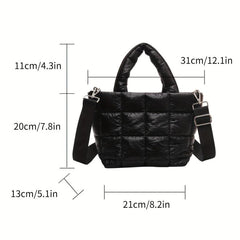 Minimalist Puffer Quilted Bag Crossbody Handbag
