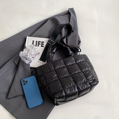 Minimalist Puffer Quilted Bag Crossbody Handbag
