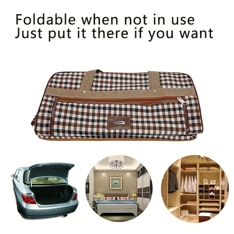 Expandable XL Travel Duffel Bag, Wheels, Lightweight, Foldable, Quilt Storage
