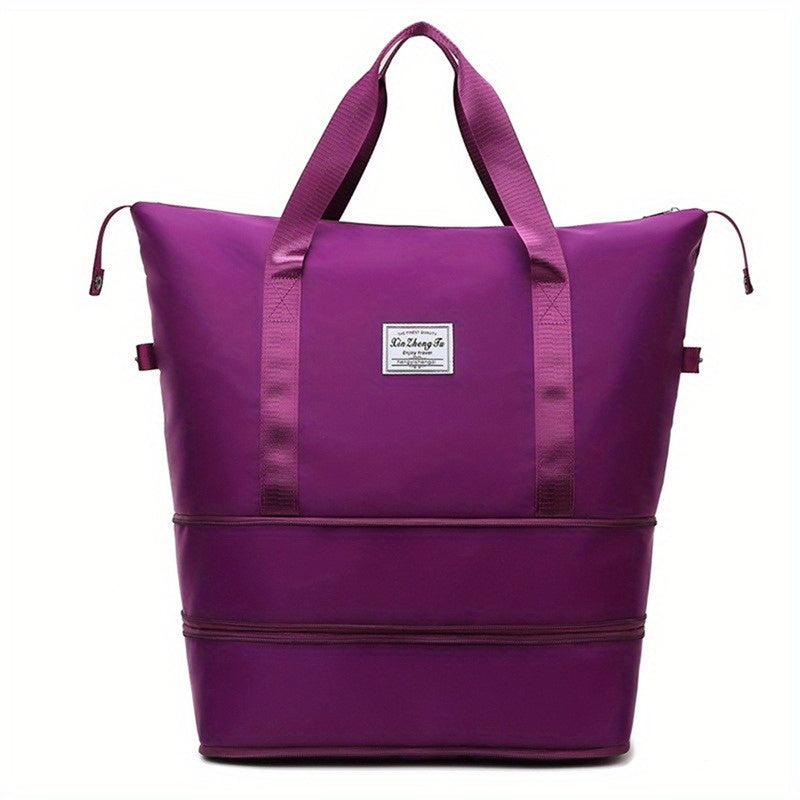 1PC Expandable Travel Bag Outdoor Large Storage Bag Portable Solid Luggage Bag