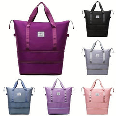 1PC Expandable Travel Bag Outdoor Large Storage Bag Portable Solid Luggage Bag