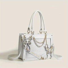 Gothic Butterfly Deco Tote Bag Y2K Punk Crossbody Bag