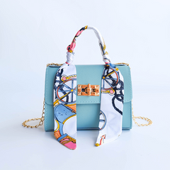 Mini Top Handle Versatile Handbag Scarf Crossbody Bag