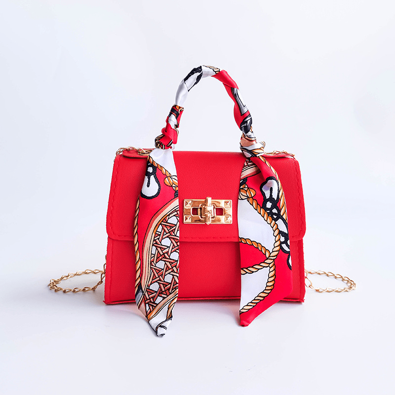 Mini Top Handle Versatile Handbag Scarf Crossbody Bag