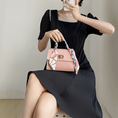 Mini Top Handle Versatile Handbag Scarf Crossbody Bag