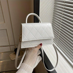 Plaid Pattern Crossbody Bag PU Shoulder Bag Stylish Handbag