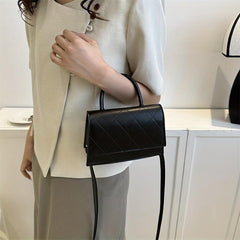 Plaid Pattern Crossbody Bag PU Shoulder Bag Stylish Handbag